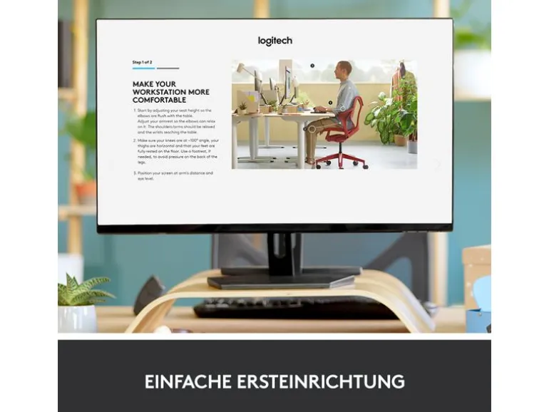 Logitech Tastatur Ergo K860 QWERTZ (CH), Schwarz/Graphit