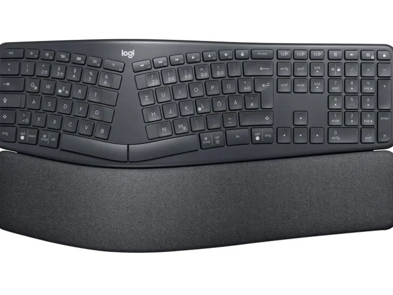 Logitech Tastatur Ergo K860 QWERTZ (CH), Schwarz/Graphit