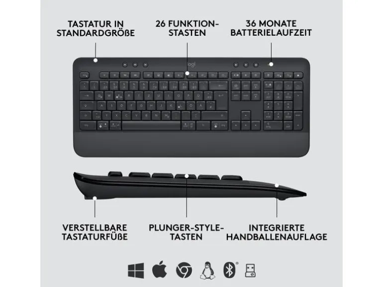 Logitech Tastatur-Maus-Set MK650 Combo for Business