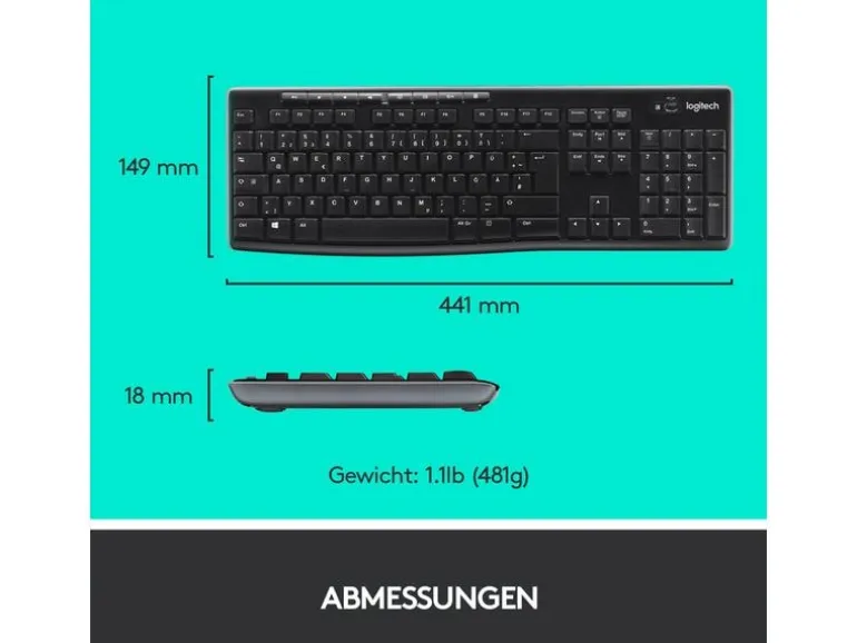 Logitech Tastatur-Maus-Set MK270 CH-Layout