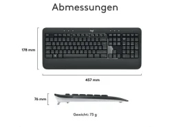 Logitech Tastatur-Maus-Set MK540 Advanced CH-Layout, für Windows