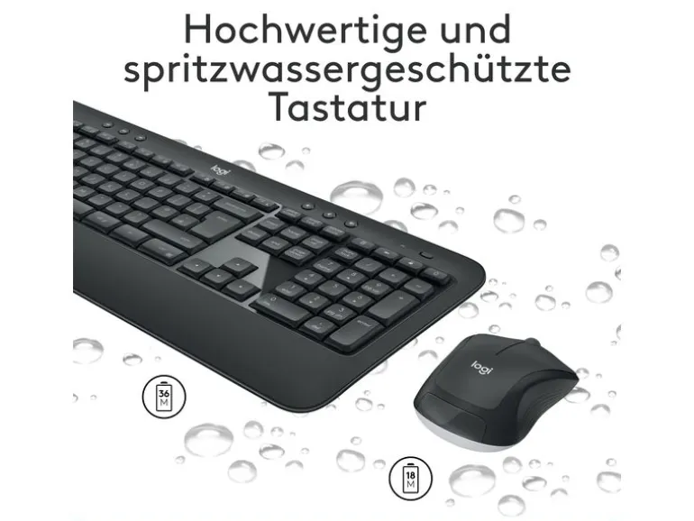 Logitech Tastatur-Maus-Set MK540 Advanced CH-Layout, für Windows