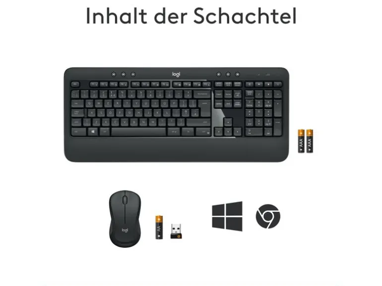 Logitech Tastatur-Maus-Set MK540 Advanced CH-Layout, für Windows