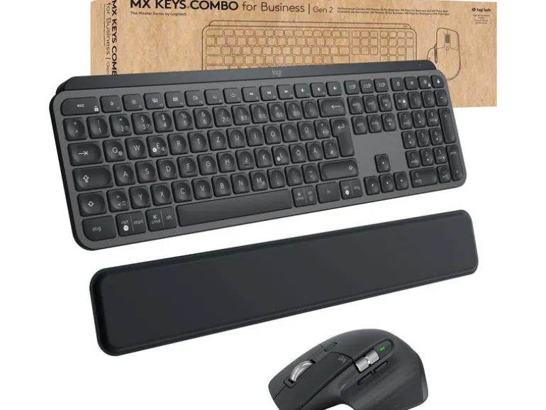 Logitech Tastatur-Maus-Set MX Keys Combo for Business 2. Gen