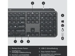 Logitech Tastatur Mx Keys for Business
