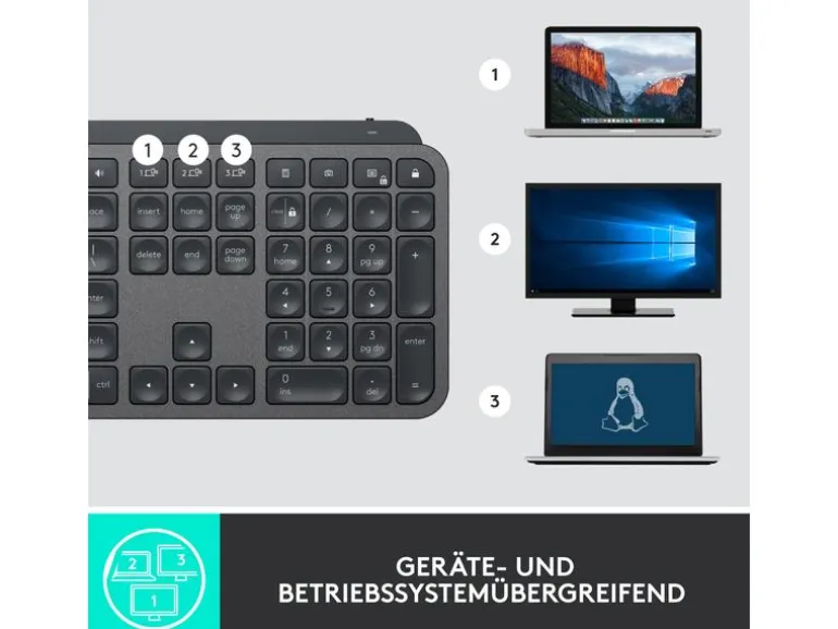 Logitech Tastatur Mx Keys for Business
