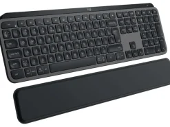 Logitech Tastatur MX Keys S Plus CH-Layout mit Handgelenkauflage