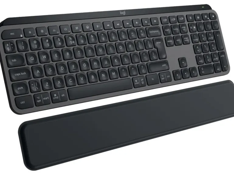 Logitech Tastatur MX Keys S Plus CH-Layout mit Handgelenkauflage