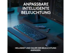 Logitech Tastatur MX Keys S Plus CH-Layout mit Handgelenkauflage