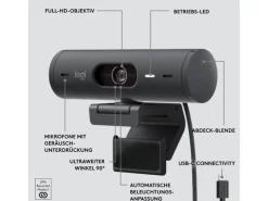 Logitech Webcam Brio 500 Graphite
