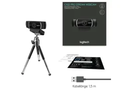Logitech Webcam C922 Pro Stream , mit Stativ, Full-HD 1080p, USB
