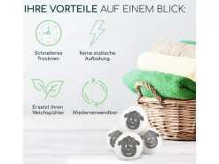 Luana Rose Trocknerbälle, Weiss, 6er-Set