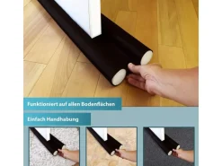 Luana Rose Zugluftstopper, Schwarz, 2er-Set