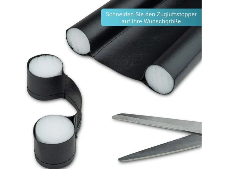 Luana Rose Zugluftstopper, Schwarz, 2er-Set