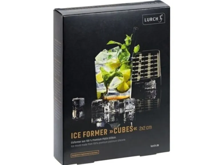 Lurch Eiswürfelform Würfel Schwarz / Transparent, 2 x 2 cm