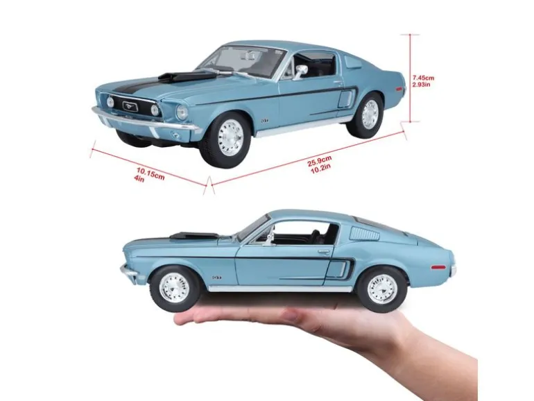 Maisto Ford Mustang GT Cobra 1968 1:18, Blau