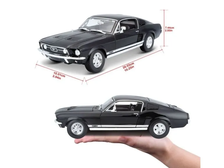 Maisto Ford Mustang 1967 1:18, Schwarz