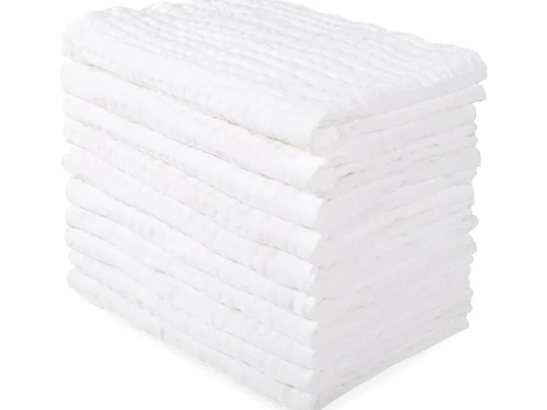 MAKIAN Mulltuch 10-er Pack 35 x 50 cm, Weiss