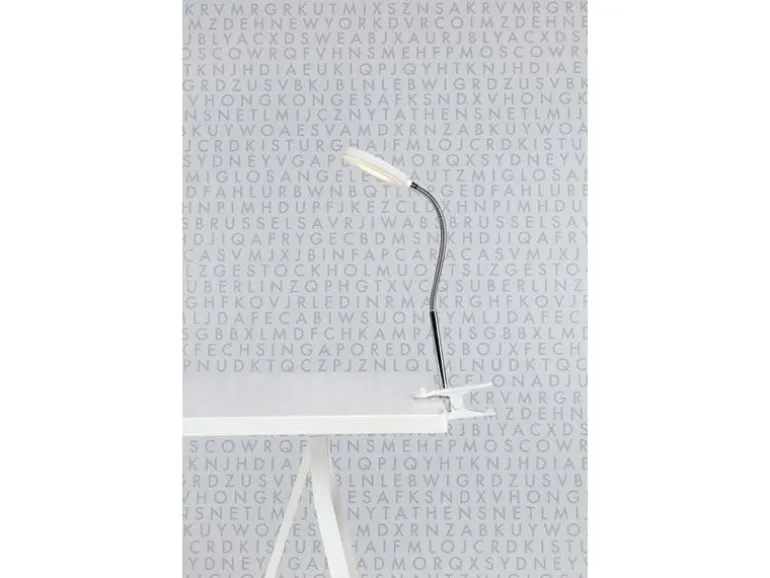 Markslöjd Schreibtischleuchte Flex Clip, 3000K, 5W, Weiss/Chrom