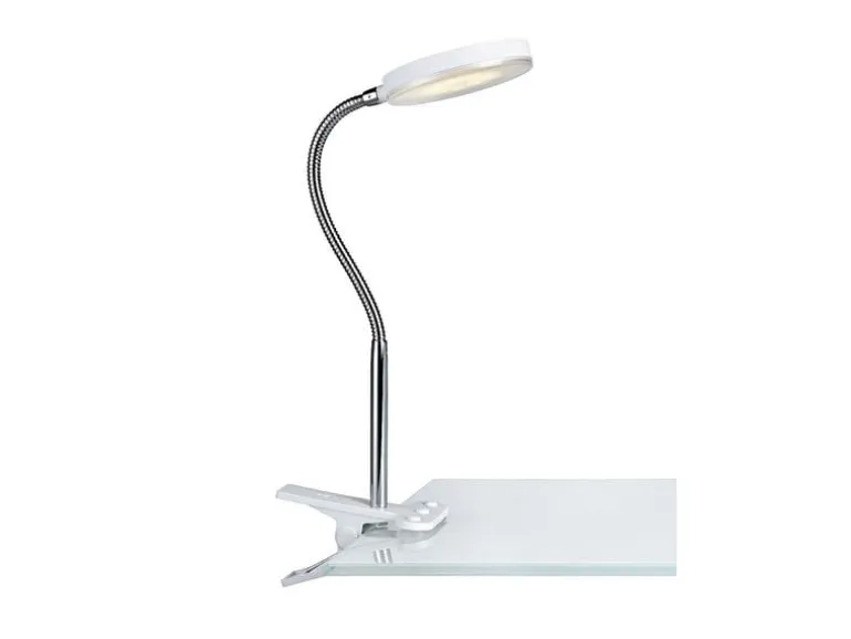 Markslöjd Schreibtischleuchte Flex Clip, 3000K, 5W, Weiss/Chrom
