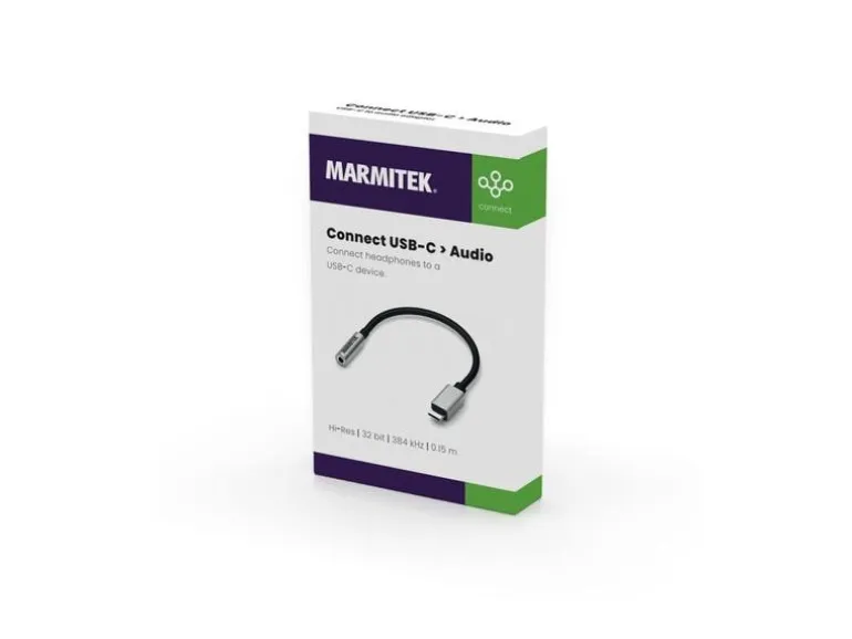Marmitek Audio-Adapter Connect USB-C > Audio USB-C - 3.5 mm Klinke