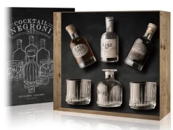 Marzadro Geschenkset Grappa Negroni mit Gläsern und Karaffe