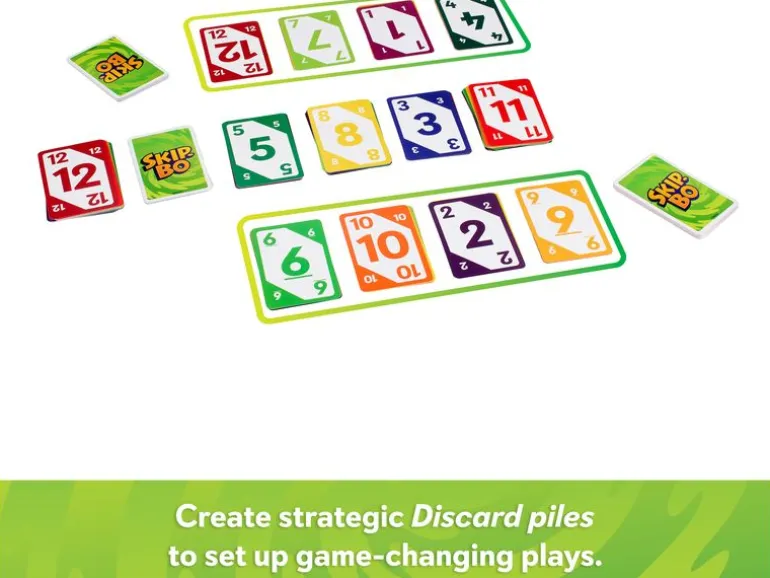 Mattel Spiele Kartenspiel Skip-Bo für Kinder, Erwachsene und Familien