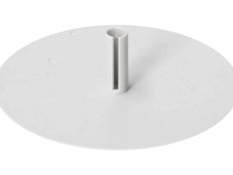 Max Hauri Deckenrosette Rund, Flach, Federbügel, Lichtgrau