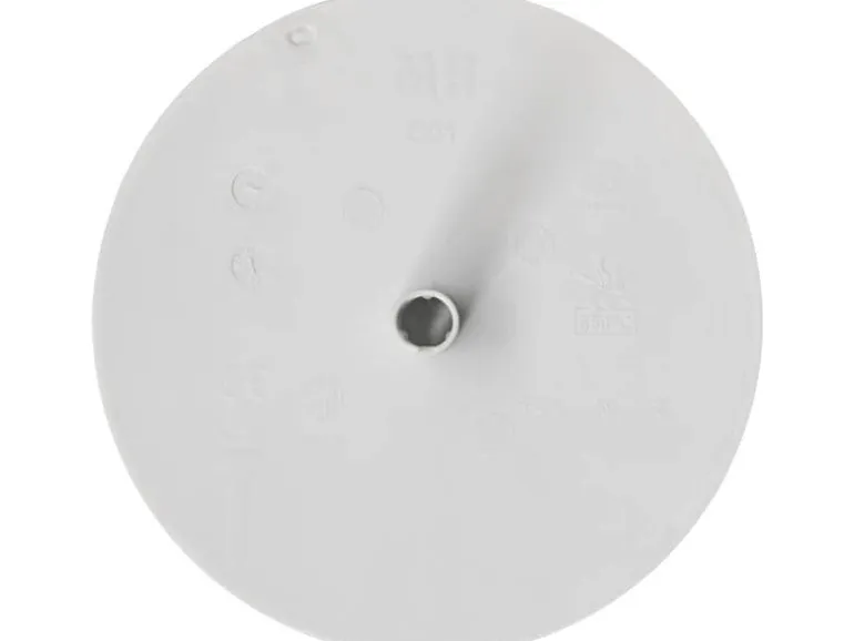 Max Hauri Deckenrosette Rund, Flach, Federbügel, Lichtgrau