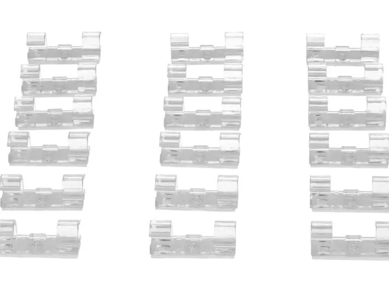 Max Hauri Kabel-Clip Set 8 mm, transparent, 18 Stück