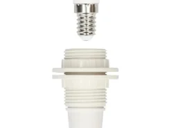 Max Hauri Lampenfassung E14 Randmantel weiss, M10 x 1