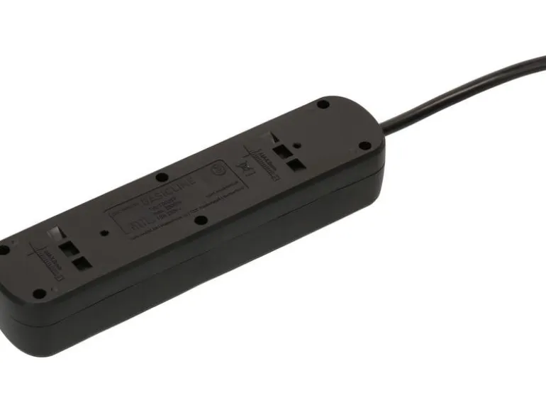 Max Hauri Steckdosenleiste Basic-Line, 5x T13, 5 m, Schwarz