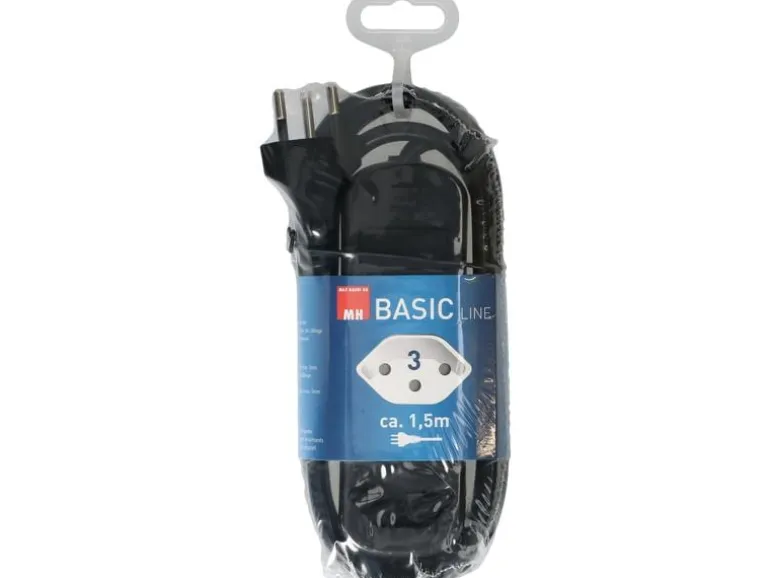 Max Hauri Steckdosenleiste Basic-Line 3xT13, 1.5 Meter