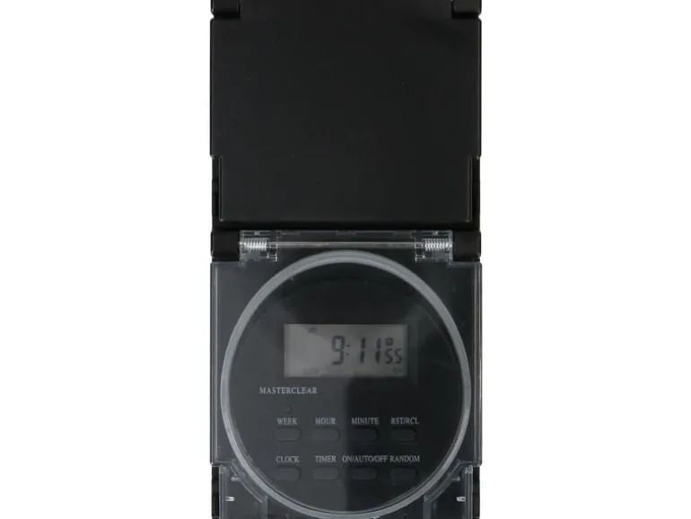 Max Hauri Zeitschaltuhr IP55 Digital, Schwarz