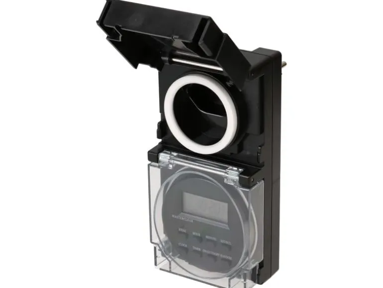 Max Hauri Zeitschaltuhr IP55 Digital, Schwarz