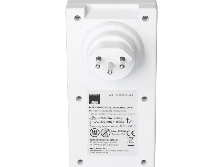 Max Hauri Zeitschaltuhr IP55 24 h Mechanisch