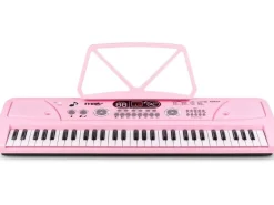 MAX Keyboard KD61P Kinderklavier Pink 61 Tasten LED-Display