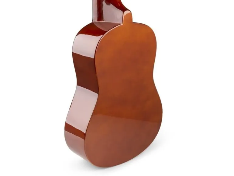 MAX Ukulele UKEY Set Soprano Dunkel Natur 21 Zoll