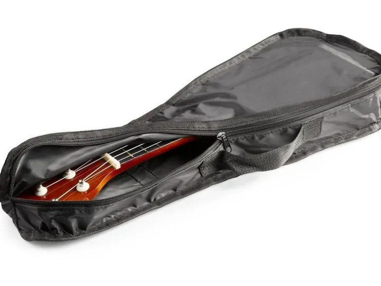 MAX Ukulele UKEY Set Soprano Dunkel Natur 21 Zoll