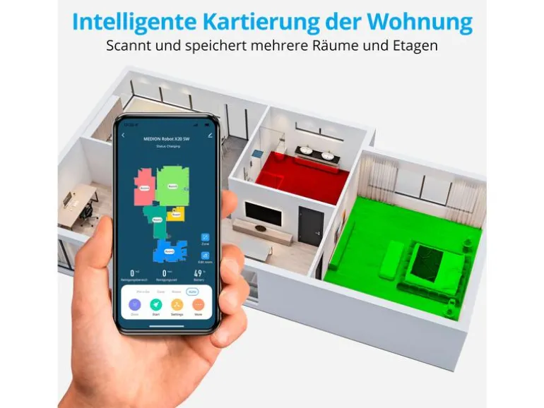 Medion Saugroboter X20 mit Absaugstation
