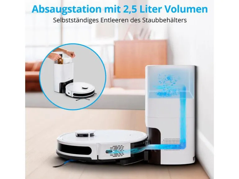 Medion Saugroboter X20 mit Absaugstation
