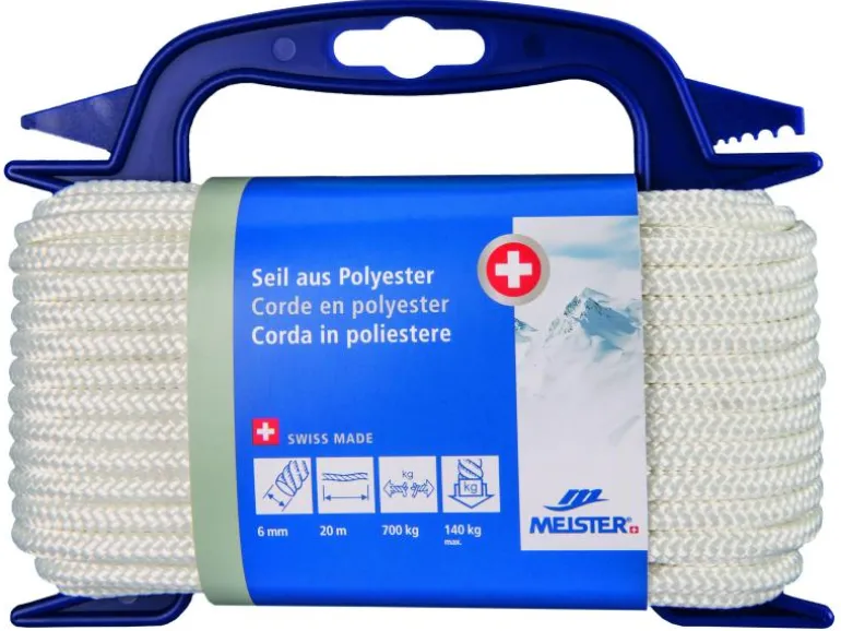 Meister Polyesterseil Ø 6 mm, 20 m, 700 kg, Weiss