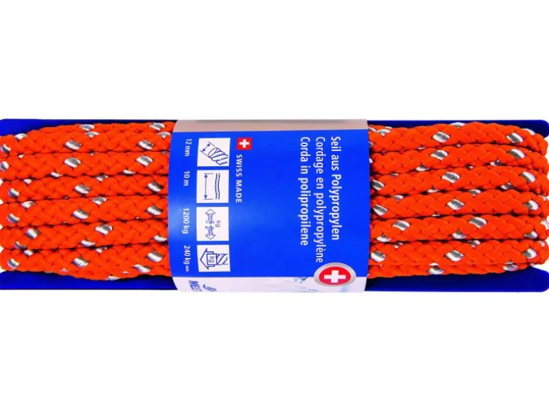 Meister Polypropylenseil Ø 12 mm, 10 m, 1200 kg, Orange-Silber