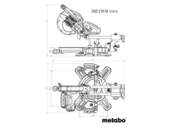 Metabo Kappsäge KGS 216 M, 1500 W, Ø 216 x 30 mm