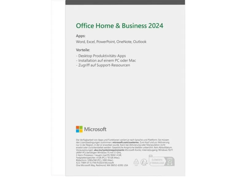 Microsoft Office Home & Business 2024 Vollversion, Deutsch