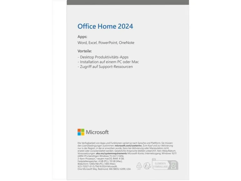 Microsoft Office Home 2024 Vollversion, Deutsch