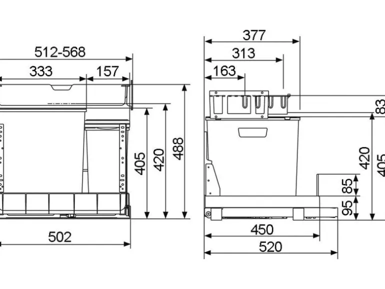 Müllex EURO BOXX 55/60-R