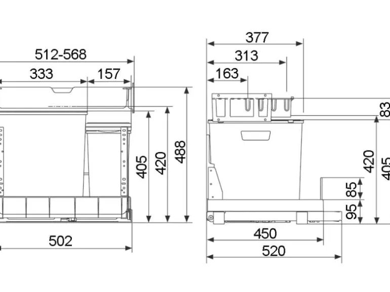 Müllex EURO BOXX 55/60-R
