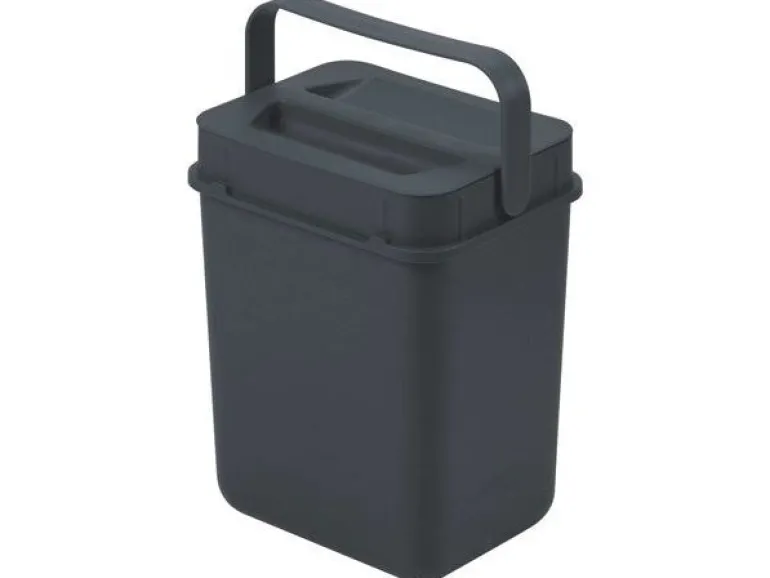Müllex Komposteimer Boxx 5 l, komplett, Schwarz
