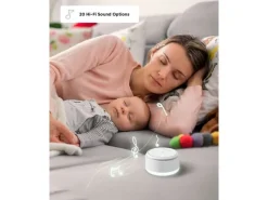 momcozy Tragbare Baby-Soundmaschine Tragbar, Kunststoff, Weiss